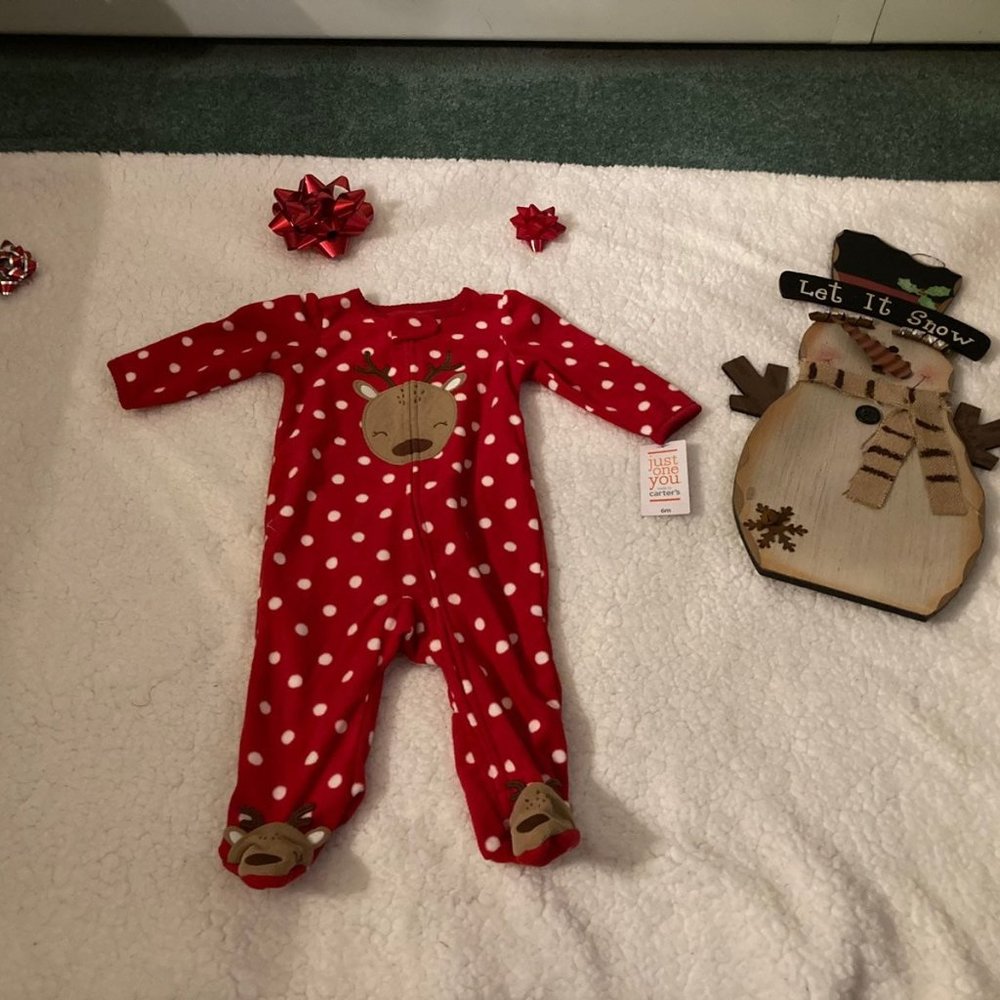 New Baby Christmas Outfit 6 Months